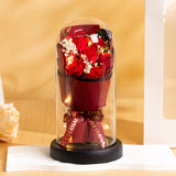 Popxstar  Eternal Rose LED Light Acrylic Cover Flower Valentines Day Gift Wedding Party Decor Artificial Rose Flowers Light Christmas Part