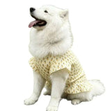 Skin Friendly Cool Dog Sleeveless Skirt Cute Fruit Flower Pattern Loose Fit Sun Protection Vest Outfit For Large Breed Dogs