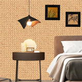 Popxstar Chinese Style Bamboo Mat Pattern Self-adhesive Wallpaper Retro Style Restaurant and Study Imitation Bamboo Woven PVC Wallpaper