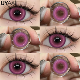 1 Pair Halloween Cosplay Lenses Color Contact Lenses for Eyes Anime Lenses Violet Lenses Purple Lenses Cosplay Red Lens