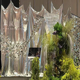 Popxstar 100x150cm Glitter Bronzing Stretch Fabric Curtain Wedding Prop Stage Background Decoration Ceiling Birthday Party Layout
