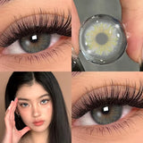 2 Pcs Myopia Cleopatra Series Contact Lenses for Eyes with Myopia Degree Natural High Quality Grey Lenses