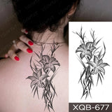 Popxstar Waterproof Temporary Tattoo Sticker Japanese Phoenix Flame Flash Tatto Feather Totem Body Art Arm Leg Waist Fake Tatoo Men Women