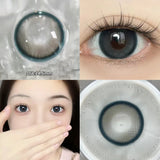 Popxstar -1 Pair Yearly Use Blue Natural Contact Lenses for Eyes Beauty Color Spectacle Lens Comestic Pupil Color Lens Eyes 14.5mm