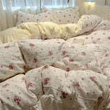 popxstar Korean Style Bedding Set with Pillowcase bed sheet Single Full Size Bed Linen Duvet Cover Set Queen/King Double Comforter Cover