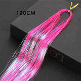 Popxstar Shiny Threads Glitter Hair Tinsel Kit Gold Silk Hair Glitter String Extensions Accessories for Women Headdress
