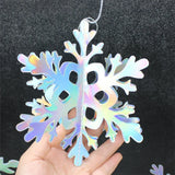 Popxstar  6pcs 3D white/laser snowflake hanging decorations, Christmas snowflakes, winter wonderland, New Year's party home decorations
