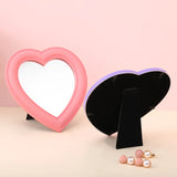 Popxstar Heart Mirror Cosmetic Mirror Decorative Mirror Girl Heart Student Dormitory Mirror Home Decor Living Room Decoration Wall Decor