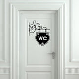 Popxstar Funny Toilet Sticker WC Sticker Bathroom Door Removable Sticker Washroom Art Wall Sticker Decal DIY Creative Home Decoration