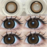 Popxstar  2pcs Yearly Contact Lenses Brown Large Diameter Prescription Myopia Contact Lens Student Animation Lens Beautiful Fast Shipping