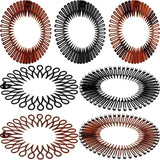 Popxstar Fashion Stretch Rhinestone Hairband For Women Plastic Flexible Circle Headband Wavy Hair Hoop Face Wash Fixed Hair Accessories