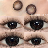 Popxstar Color Contact Lenses with Diopters Korean Eye Contacts Lenses Colorcon Black Lenses High Quality Natural Optical Lenses