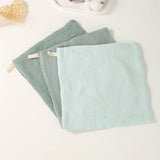 Popxstar Soft Absorbent Gauze Cotton Baby Square Towels Infant Wash Hand Face Towels Crepe Muslin Saliva Wipe Face Cloths for Babies