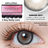 Popxstar 10Pcs=5Pair Color Contact Lenses for 1 Day Daily Lens Blue Contacts Daily Disposable High Wearing Comfort Brown Lenses