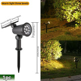 Popxstar 9 LED Solar Spot Lights IP65 Waterproof Outdoor RGB Solar Landscape Lights Brightness Adjustable for Garden Yard Palm Trees