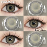Popxstar  1 Pair Myopia 0~-8.00 Degree Color Contact Lenses for Eyes Natural Lenses with Prescription Diopter Eye Contacts Yearly