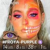 Popxstar  1Pair Candy Color Cosplay Contact Lenses for Eyes Pink Red Eye Makeup Contacts Yearly Pupils Green Halloween Softlens