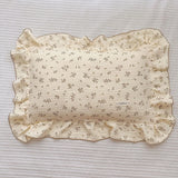 Popxstar INS Ruffle Edge Gauze 100% Cotton Princess Pillow Case 30X50 48X74cm Breathable Pillowcase Decorative for Home Bedding Bedroom