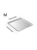 Popxstar Luxury Square Stainless Steel Serving Tray,Coffee Tray,Desserts – Elegant Serving Platters for Café, Restaurant Bathroom Tray