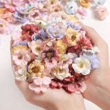 Popxstar 50PCs Mini Artificial Rose Flowers Heads Silk Fake Flowers for Home Dceor Wedding Decoration Craft Wreath Gifts Accessories