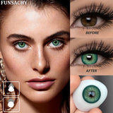 1 Pair Colored Contact Lenses for Eyes Blue Pupil Beautiful Eye Contacts Natural Soft Brown Gray Lenses Yearly Cosmetic