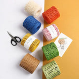 Popxstar Raffia For Crafts Natural Raffia Yarn For Wrapping Knit Wire Natural Color Matte Texture Raffia Paper Ribbons For Hat DIY Decor