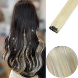 Popxstar 6pcs/pack Colored Party Highlights Clip in Hair Extensions for Girls 22 inches Multi-colors Straight Hair Synthetic Hairpieces