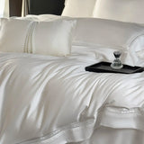 Popxstar  800TC Lyocell Bamboo Fiber Soft Silky Cool Feeling Summer Bedding Set Glossy Duvet Cover Set Bed Sheet/Fitted Sheet Pillowcases