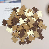 Popxstar  100Pcs/lot Teddy Bear Paper Confetti for Baby Shower Girl Boy Kids Bear Theme Birthday Party Decoration Supplies Table Scatter