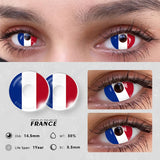 Popxstar 1 Pair Colored Contact Lenses Cosplay Colorful Contact Blue Eyes Contact Anime Red Lenses Halloween white Lenses