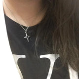 Popxstar Kpop Cool Punk Vintage Star Pendant Chains Necklace For Men Women Egirl Hip Hop 90s Grunge Aesthetic EMO Jewelry Y2k Accessories