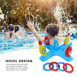 Popxstar Inflatable Pool Bowling Toss Game Inflatable Floating Hoops with Rings Outdoor Swimming Pool accessories Summer Water Play