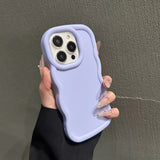 Popxstar Fashion Soft Curly Wave Case for iPhone 11 12 13 14 15 16 Pro Max 7 8 Plus X XR XS Shockproof Bumper Cover Capa Aesthetic