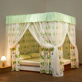 Four Season Dustproof Top Mosquito Net with Frame 2 Layers Shading Bed Curtain Canopy Palace Nets 1.2 1.5 1.8 2.0 Bed