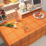 Popxstar Ins Korean Plaid Tablecloth Jacquard Fabric Desk Table Cloth Mat Background Cloth Home Decoration Nordic Modern Table Livingroom