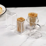 Popxstar Acrylic Toothpick Bottle For Home Kitchen Storage Gadgets Creative Portable Toothpick Box hotel Toothpick Storage Box