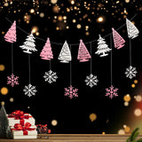 Popxstar Christmas Party Background Flag Pendant Cartoon Cute Snowflake Decoration 1 Set 1 Piece