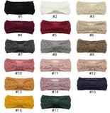 Popxstar Winter Knitted Headbands for Women Warm Woolen Knitting Ear Warmer Cross Knot Turban Headwear Girls Hair Band Hair Accessories