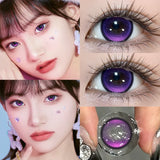 2PCS Red Contact Lens For Myopia Blue Cosplay Myopia Colored Contact Lenses Fashion Soft Contacts Lenses