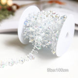 Popxstar 10/30m Decoration Bead String Garland Artificial Plastic Beads Trim Garland Decor For Party Wedding New Year Eid Mubarak 2025