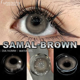 Popxstar  Cosmetics Color Contact Lenses 1pair Brown Color Lens Fashion Lenses Korean Lenses Grow Eye Big Eye Lens Gray Contacts