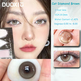 Popxstar  1Pair Color Contacts Lenses Myopic Prescription-0.00to-8.00 Gray Beauty Pupils Big Eyes Colored Makeup Lens Fast Delivery