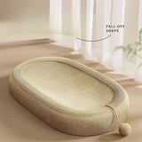 Oval Sisal Cat Scratcher Bed Durable No Mess Scratching Pad Cat Toys Scratching Post for Kittens