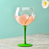 1pc Hand Drawn Glass Painted Red Wine Glass Large Belly Wine Glass Decoration High Foot Creative Home European Bar