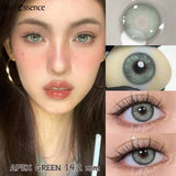 Popxstar 1 Pair Korean Lenses Colored Contact Lenses with Degree Myopia Lenses Gray Lenses Graduated Contact Lenses Natural