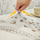 Stretch Shaped Sofa Protector for Living Room Semi-Circular Curved Couch Cover Soft Leaves Sectional Jacquard Sofa Slipcover