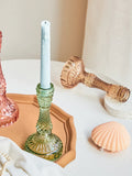 Popxstar Vintage Crystal Candle Holder Decoration Wedding Table Cristal Candle Stand Crystal Candelabra Taper Candlestick Holder