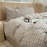 Popxstar  Nordic Ins Bedding Set Pure Cotton Duvet Cover Set Skin-Friendly Single Twin Full Queen Size Flat&Fitted Sheets Bed Sheets Set