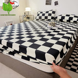 Popxstar  Floral Style Fitted Bed Sheet with Elastic Band, King Size Bed Cover, Sabanas Cama, Queen and King Sheets, No Pillowcase,