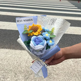 Crochet Flower Bouquet Mother's Day Gifts Carnation Artificial Flower Parents' day Flower Bouquet Sunflower Graduation Gifts